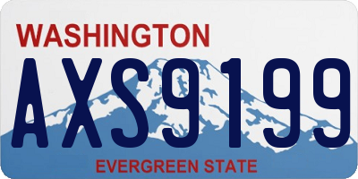 WA license plate AXS9199