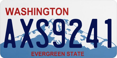 WA license plate AXS9241