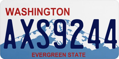 WA license plate AXS9244