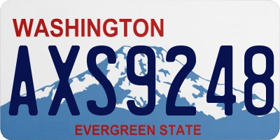 WA license plate AXS9248