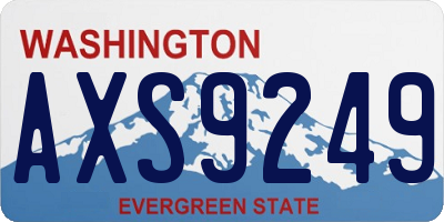 WA license plate AXS9249