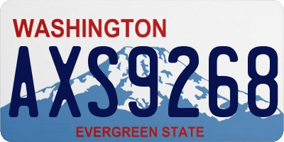 WA license plate AXS9268