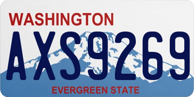 WA license plate AXS9269
