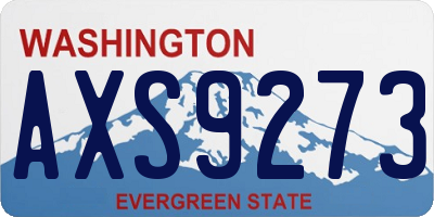 WA license plate AXS9273