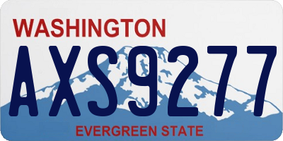 WA license plate AXS9277