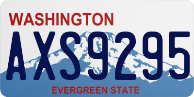 WA license plate AXS9295