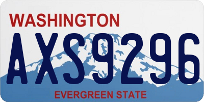 WA license plate AXS9296
