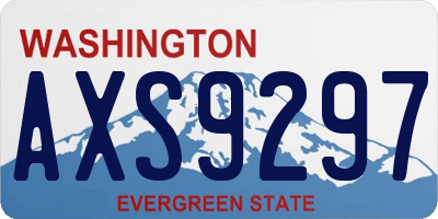 WA license plate AXS9297