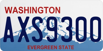 WA license plate AXS9300