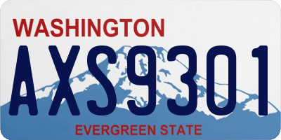 WA license plate AXS9301