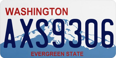 WA license plate AXS9306