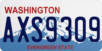 WA license plate AXS9309