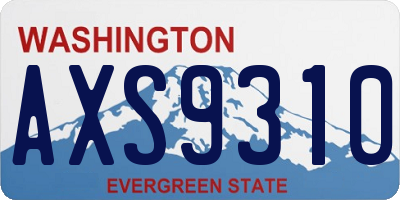 WA license plate AXS9310