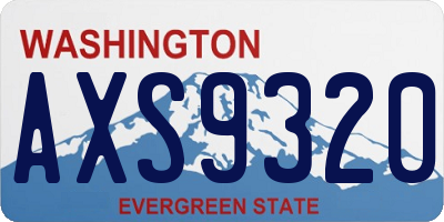 WA license plate AXS9320