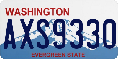 WA license plate AXS9330