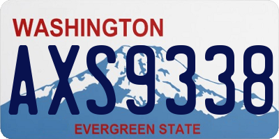 WA license plate AXS9338