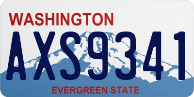 WA license plate AXS9341
