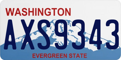 WA license plate AXS9343