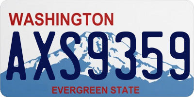 WA license plate AXS9359