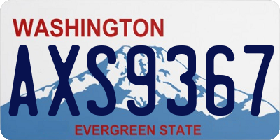 WA license plate AXS9367