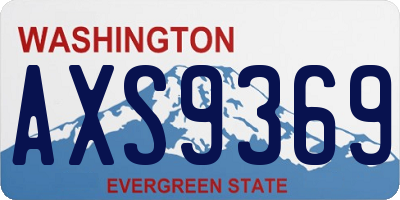 WA license plate AXS9369