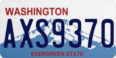WA license plate AXS9370