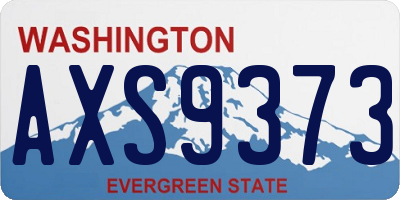 WA license plate AXS9373