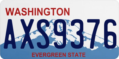 WA license plate AXS9376