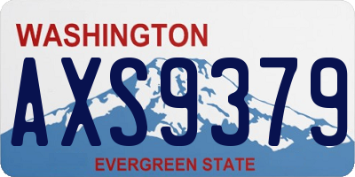 WA license plate AXS9379