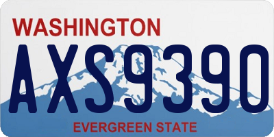 WA license plate AXS9390
