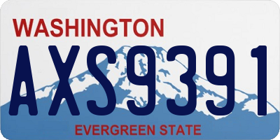 WA license plate AXS9391