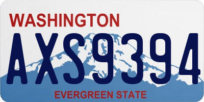 WA license plate AXS9394