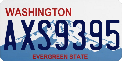 WA license plate AXS9395