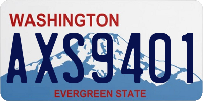 WA license plate AXS9401