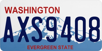 WA license plate AXS9408