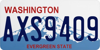 WA license plate AXS9409