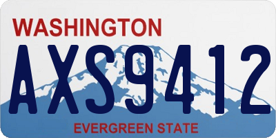 WA license plate AXS9412