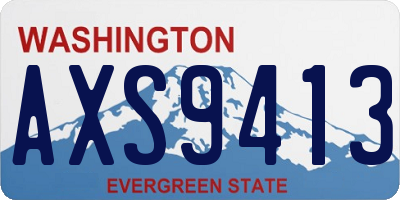 WA license plate AXS9413