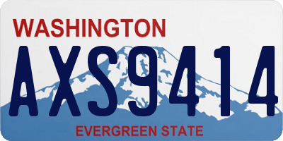 WA license plate AXS9414