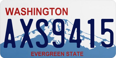 WA license plate AXS9415