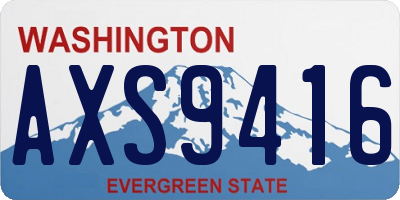 WA license plate AXS9416
