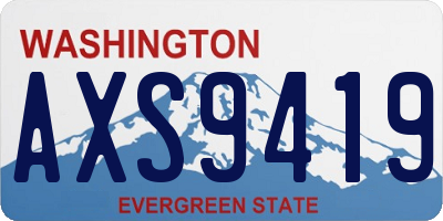 WA license plate AXS9419