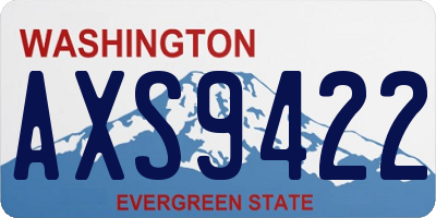 WA license plate AXS9422