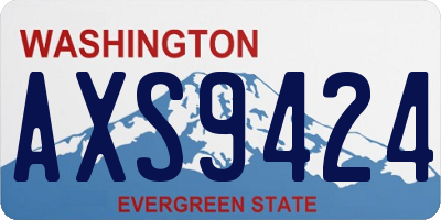 WA license plate AXS9424