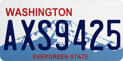 WA license plate AXS9425