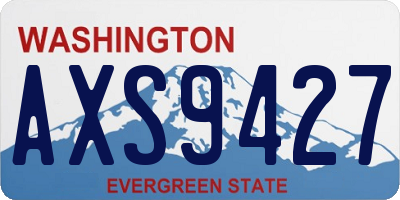 WA license plate AXS9427