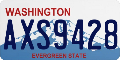 WA license plate AXS9428