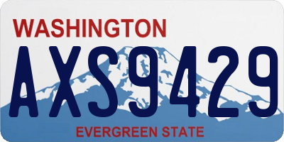 WA license plate AXS9429