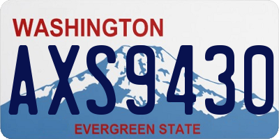 WA license plate AXS9430