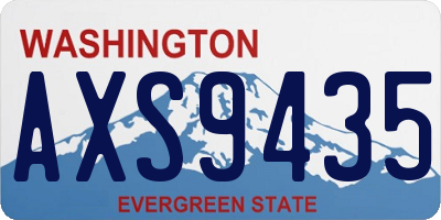 WA license plate AXS9435